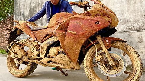 Full restoration the abandoned 50-year-old antique motorcycle 250cc