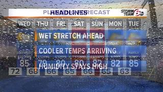 Wet and cooler days ahead