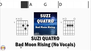 SUZI QUATRO Bad Moon RisingFCN GUITAR CHORDS & LYRICS NO VOCALS