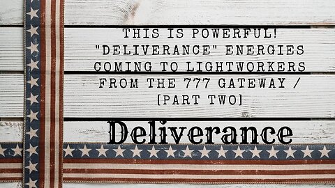 Part #2 of the "Deliverance" series. Featuring channeled message from Frederick Douglass!