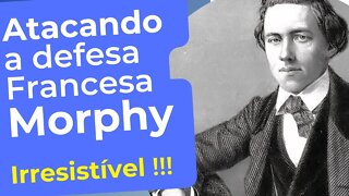 PAUL MORPHY NUM ATAQUE IRRESISTÍVEL CONTRA DEFESA FRANCESA