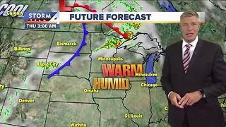 Cloudy, hot and humid Thursday