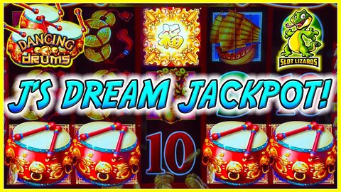 Super Rare 5 DRUMS JACKPOT Mystery Magic! Dancing Drums Slot J'S 6x5 DREAM COME TRUE!
