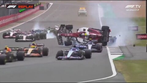 Frightening Formula 1 Crash, Car Flips