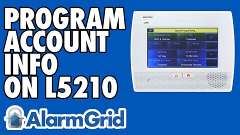 Programming the Alarm Monitoring Account Information on a Honeywell L5210