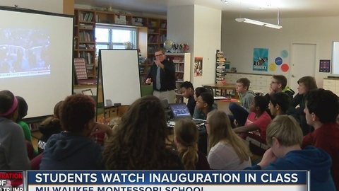 Junior high students join in Inauguration Day conversation