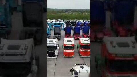 Nice Row Of V8 Scalia #scania #scaniapower #truck #trucklife #trucker #trucks #trucking #truckinglif