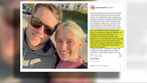 Kelly Stafford, wife of Matthew Stafford, having brain surgery to remove tumor