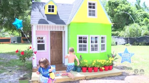 Make-A-Wish Southern Florida gives 4-year-old girl new playhouse