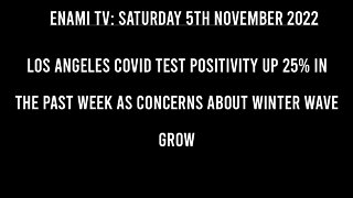 Los Angeles Covid Test Positivity Up 25% In The Past Week As Concerns About Winter Wave Grow.