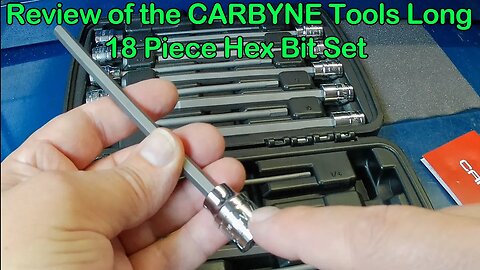 A look at CARBYNE Tools Long 18 piece Hex Bit Set.