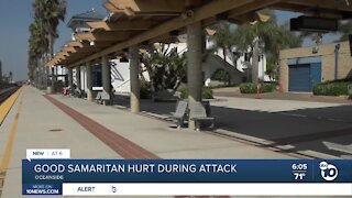 Army vet comes to aid of victim in attack at transit station
