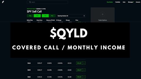 $QYLD - Monthly Dividend Paying ETF / NASDAQ 100 Covered Call Income