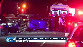 MPD officer, 2 children injured in crash near 16th and Keefe