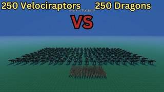 250 Velociraptors Versus 250 Dragons || Ultimate Epic Battle Simulator