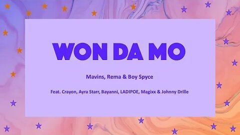 WON DA MO Mavins, Rema, Boy Spyce & Co. (Yoruba, English & French lyrics)