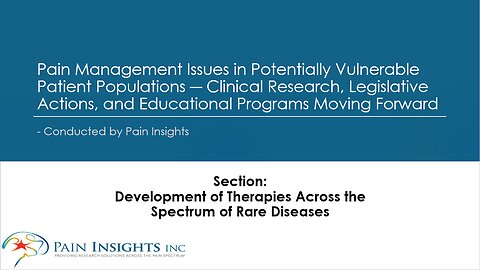 Support for Rare Diseases and Pain Research