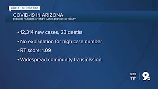 Arizona sets daily record with over 10K more virus cases