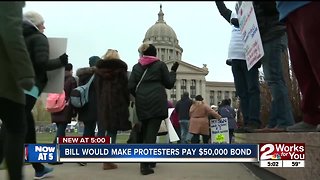 Bill would make protesters pay 50K bond to offset cleanup costs