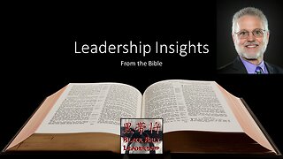 Leadership Insights from the Bible: Exodus 1