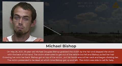 MICHAEL BISHOP ARRESTED FOR BATTERY BY STRANGULATION & AGGRAVATED FLEEING/ELUDING