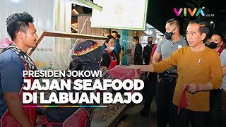 Jokowi Jalan Kaki 'Gerebek' Kuliner Kampung Ujung Labuan Bajo