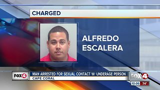 Man charged with sexual contact of a minor in Cape Coral