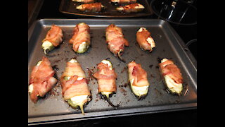Bacon Wrapped Stuffed Jalapeno peppers