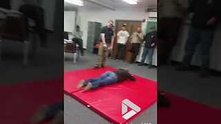 Girl Accidentally Farts During Taser Training