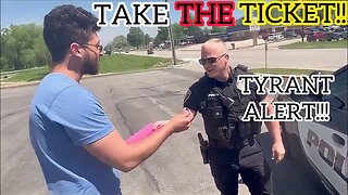 COP REFUSES TRAFFIC TICKET, AND FLEES THE SCENE!!! COPS ARE ABOVE THE LAW!! Script Flip