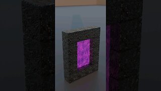 Realistic Nether Minecraft Portal #blender #minecraft