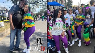 Toya Johnson Links With Her Parents & Witnesses A Gender Reveal At Mardis Gras! 🎉