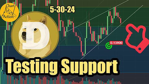 Dogecoin Testing Support On Rising Wedge