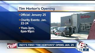 Tim Horton's will open its first restaurant in Indianapolis on Jan. 25