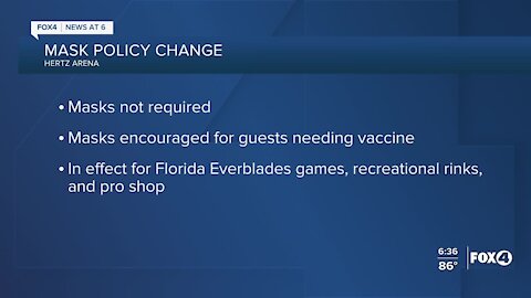Florida Everblades and Hertz Arena announce change to mask policy