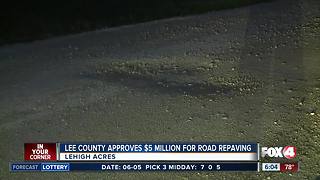 Lee County approves $5 million to repave roads