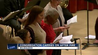 Trinity Evangelical Lutheran Church holds first service since fire