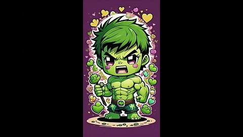 Cute Chibi Hulk Sticker