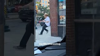 Homeless man Fights Ghost On the streets!