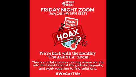 Stand4THEE Friday Night Zoom July 26 - The AGENDA