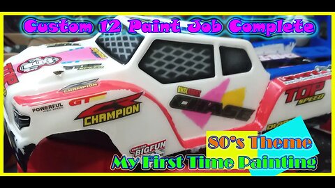 Custom 12 Complete - Body work RC Car Paint - 80's Style My First Paint Job