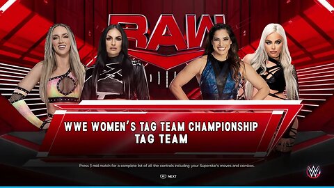 Monday Night Raw Morgan/Rodriguez vs Green/Deville for the WWE Women's Tag Team Titles