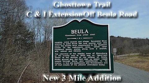 Ghosttown Trail New C and I Extension off Beula Road (3 New miles)