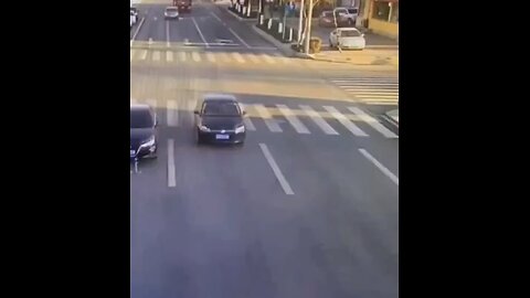 Car crushed by tabker