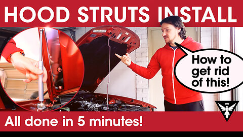 Hood Struts Install - Ford Mustang SN95 - Easy Job DIY