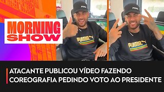 Neymar declara apoio a Bolsonaro e faz dancinha