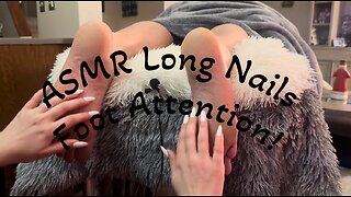 ASMR Relaxing Foot Scratch With Long Nails!