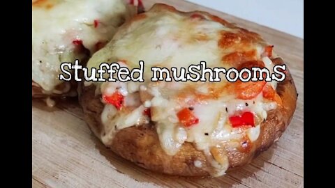 BEST CHEESE STUFFED MUSHROOMS RECIPE / cheesy and juicy stuffed Mushroom