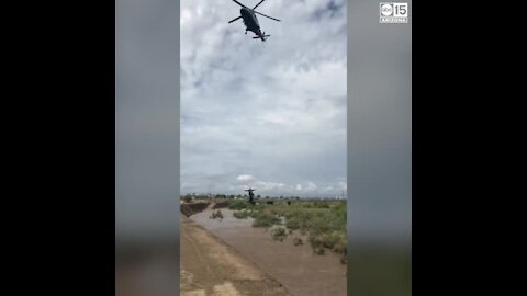 Avondale firefighters rescue man stuck in tree due to monsoon floods