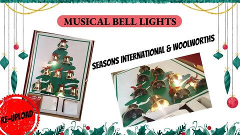 Musical Bell Christmas Lights - Set of 10 Seasons International (Woolworth) | (Re-Upload)